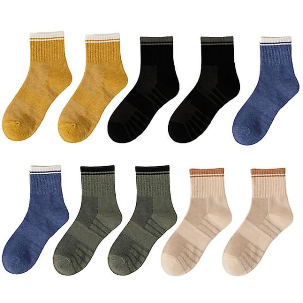 10 Pack Herr bomullsstrumpor Mesh Andas Korta Casual Strumpor Sommarsportstrumpor Absorbera svett Ankelstrumpor Set-color Mix,eur Storlek 39-45 color S Uniform code