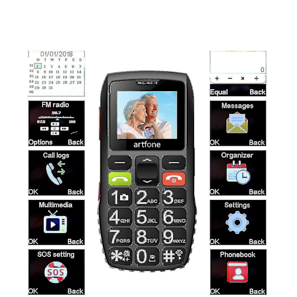 Mobiltelefoner för äldre Seniormobiler med Sos