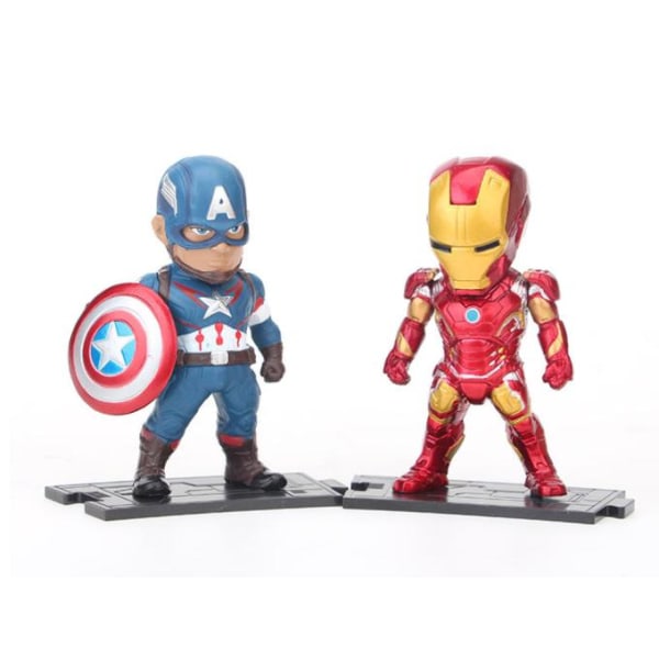 6-pakks Marvel Avengers Heroes Figurer 7-8 CM