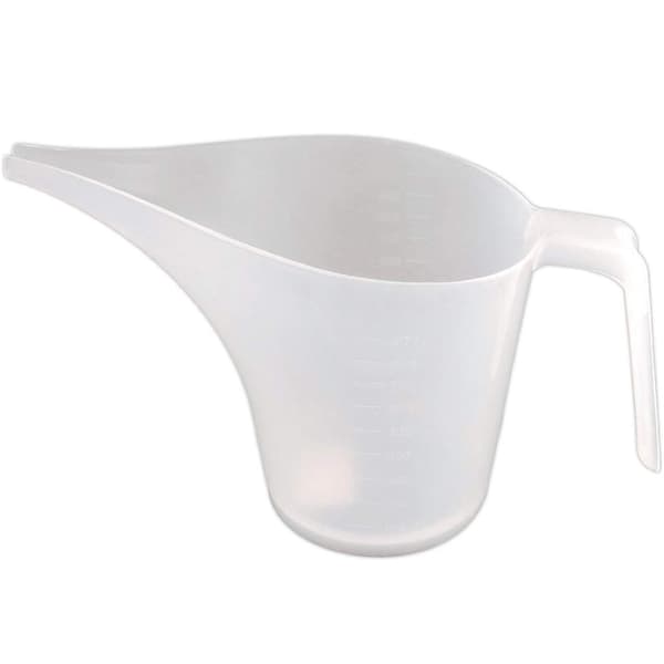 1000 ml transparent mätkopp med trattpip för såser och smeter