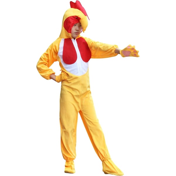 Kids Rooster Bodysuit Easter Role Play Pajamas yellow