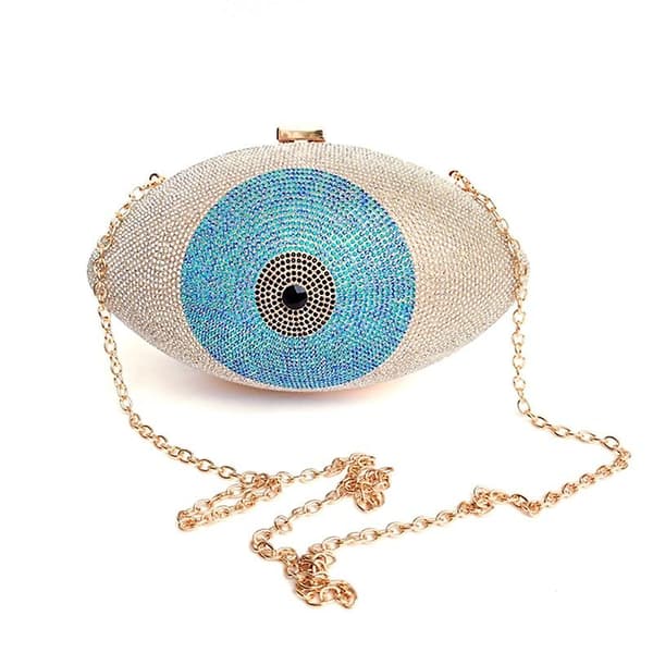 Crystal Rhinestone middagsväska BLIUE