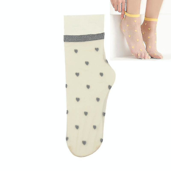 Kevät ja kesä Ultra-ohuet lasisukkahousut Color Love läpinäkyvä nukka-sukat Koko: ilmainen Grey