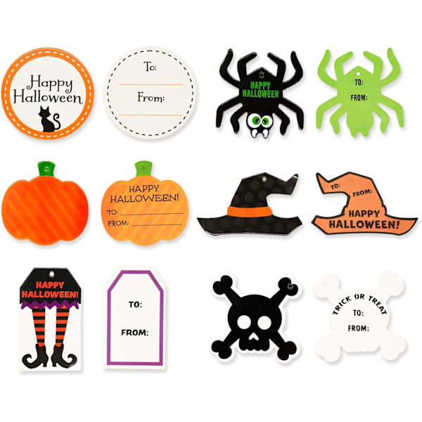 144-dels Halloween-festuppsättning Halloween-papper inkluderar Halloween-pennor, linjaler, suddgummin, anteckningsblock