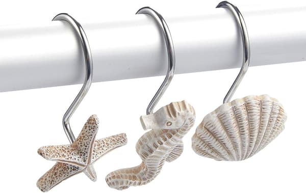 Rostfria Duschdraperikrokar, Kustdesign Ger Charm Till Din Badrumsoas (12-Pack)