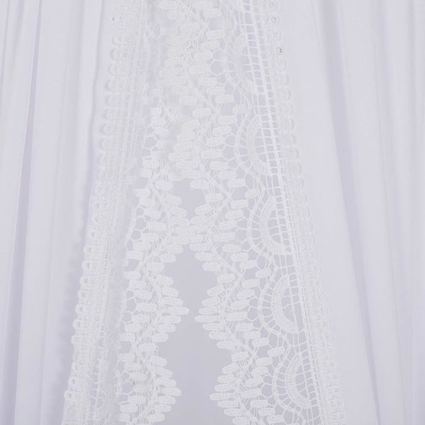 Sengehimler til børn, myggenet til baby, læsehjørne til børns soveværelsesdekoration (muslin, 60 * 240 cm, hvid)