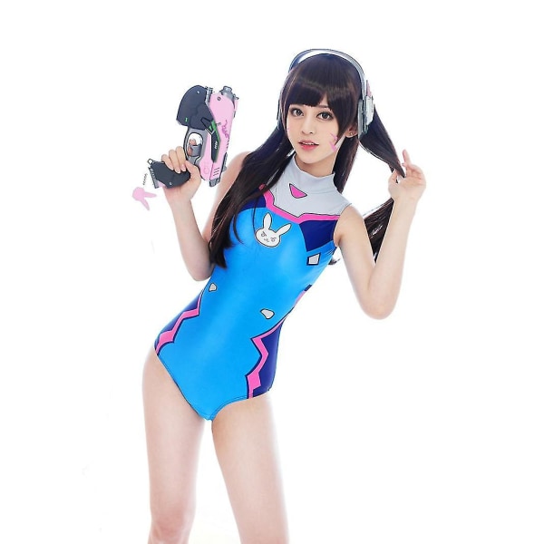 Overwatch Asuka Cosplay Bodysuit Baddräkt mahiwa swimsuit M