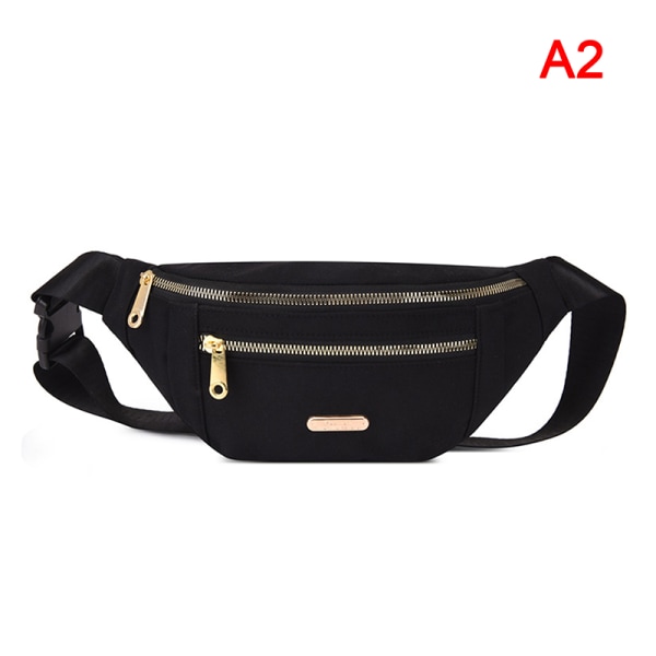 Sport midjepaket kvinnor Crossbody plånbok bälte Resetelefonväsk Black