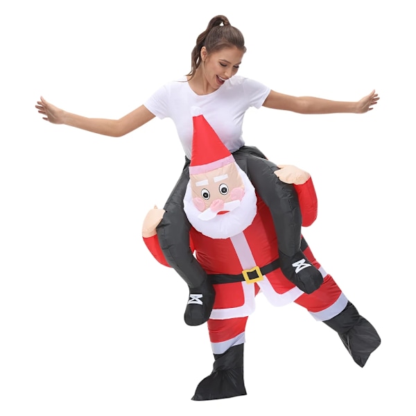 Julgran Uppblåsbar Dräkt för Vuxna och Barn, Tomte Kostym, Halloweenfest, Som Visat as shown as shown Adult size 150-195cm