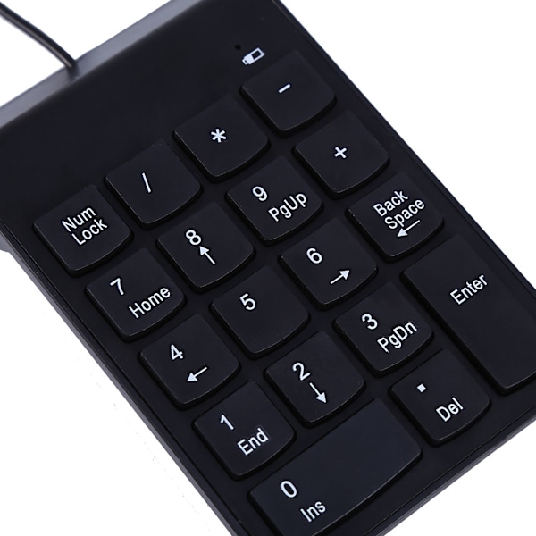 HF Mini USB Numerisk Tastatur med 18 Taster for Laptop og Stasjonær Datamaskin