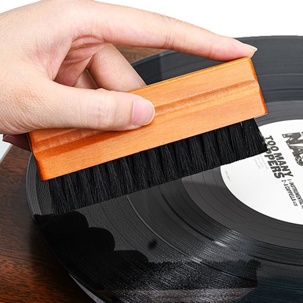 Vinylplate Rengjøringsbørste Antistatisk Fløyelsmyk LP-Rengjøringsmiddel Fjern Støv Smuss og Rusk Antistatisk Design