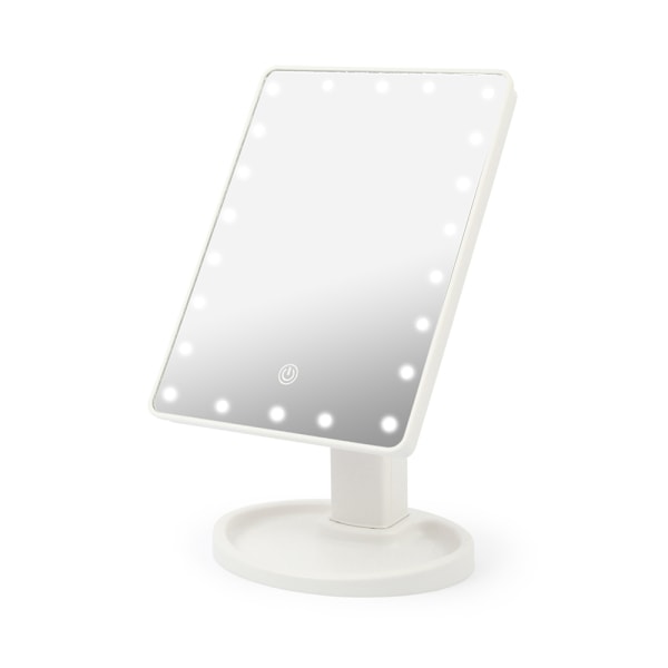 Sminkespegel med LED - Hvit Sminkespegel