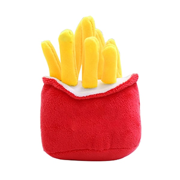 Pet Plysch tuggleksak Hundleksak resistent mot tuggande molarer för att lindra tristess pommes frites form