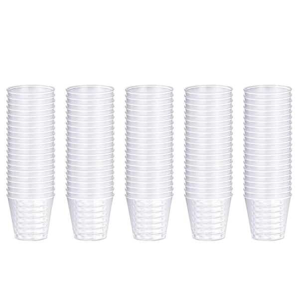 100 stk Genanvendelige Plastik Shotglas 30 ml Snapseglas til Fest Klare Shotglas Stærke Holdbare Glas til Banketter Fest