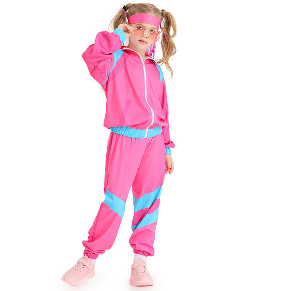 Discodräkter för Pojkar och Flickor Pink M(125-140)