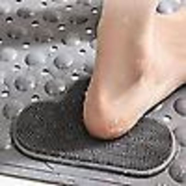 Halkfri duschmatta med fotskrubbborstemassager Grey 40x70cm