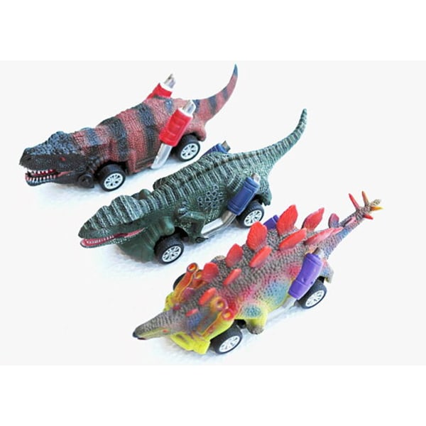 Dinosaurie Biler Pull Back (3 stk) - Pakke A -