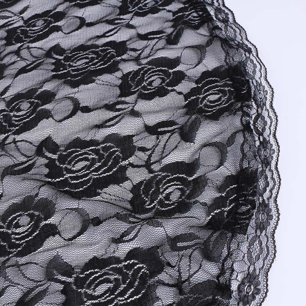 Spets Mantilla katolska kyrkan kapell slöja för huvudtäckande halsduk för brudar Black