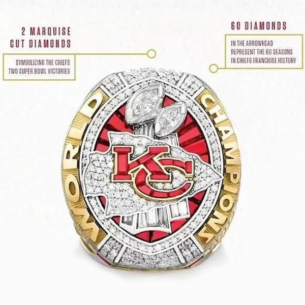 Ny 2023 Alloy Ring Herr Kansas City Chiefs Ring Mahomes Patrick Super Bowl Replica Ring With Size 12