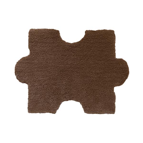 Modern enkel hel täckande skarvning vardagsrumsmatta hushålls flockning sovrum säng filt Dark Brown 30*40cm