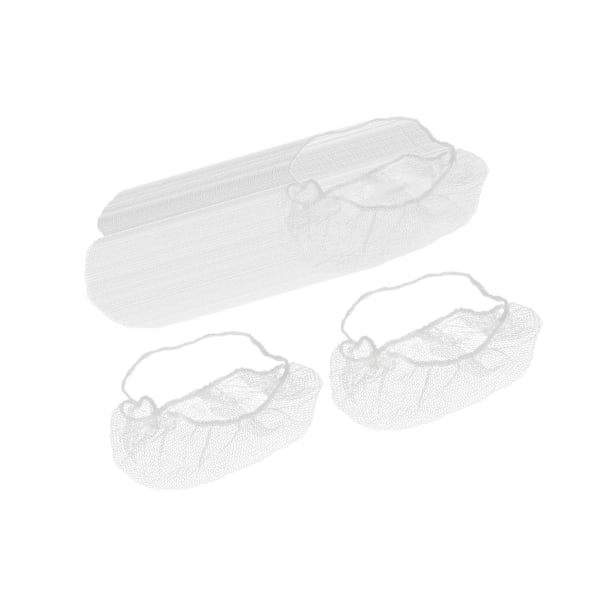 100 stk. Skjeggnett Beskyttende Skjeggtrekk White elastic
