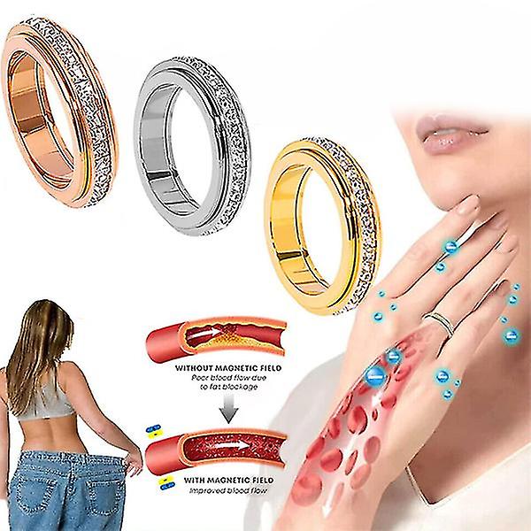 Vikanda Thermogenic Moissanite Spinner Ring, Spinner Sormukset ahdistuneille naisille Steel color