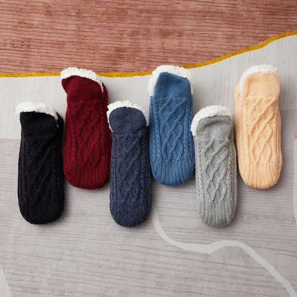 hyggelige tykke strømper fleecestrømper børnestrømper indendørssko børn vu musta 22-25 (sisä 16-18cm)