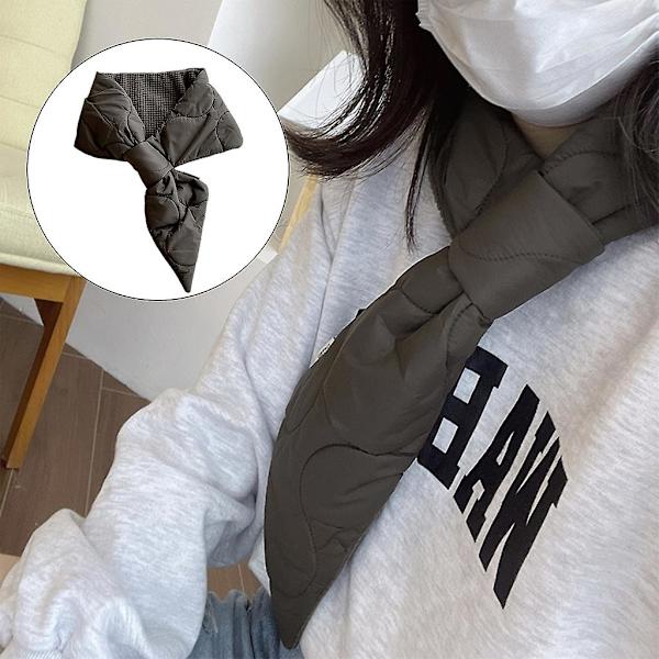 Kaulanlämmittävä huivi Kaulan säärystimet Naisten Tytöille Untuvainen paksu lämmin huivi Gray