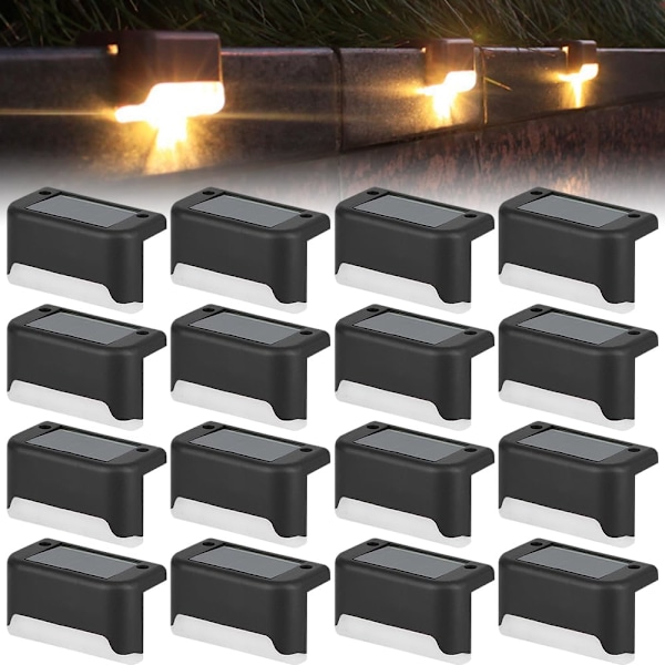 Set med 16 solcellslampor, LED-belysning utomhus sollampa, utomhus