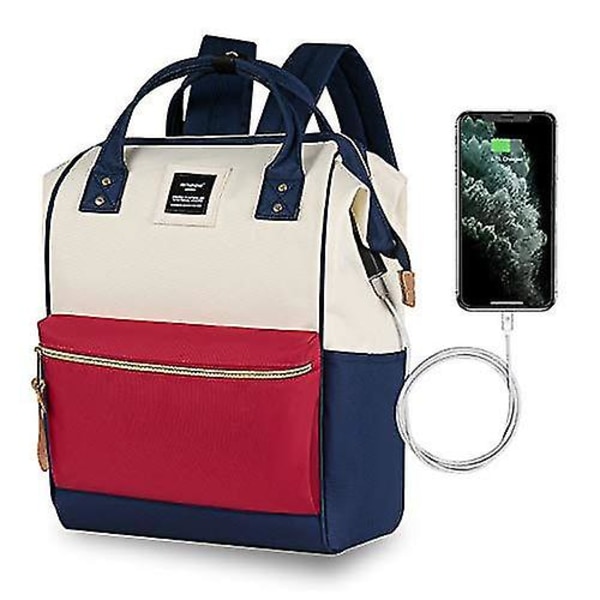 Laptop rygsæk til kvinder 15,6 tommer stilfuld anti-tyveri afslappet rejsecomputer rygsæk vandafvisende skole rygsæk-15,6 In-005