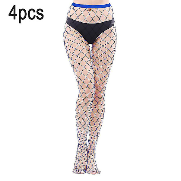 Nätstrumpbyxor med hög midja Strumpor Damer, Nät med hög midja Skir Strumpbyxor (one size) royal blue