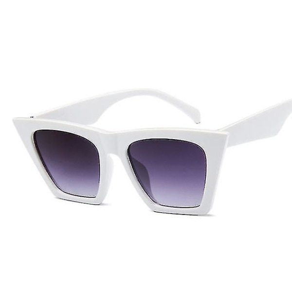 Mode Square Solglasögon Dam Designer Lyx Man/kvinnor Cat Eye Solglasögon Klassisk Vintage Uv400 Outdoor Oculos De Sol White
