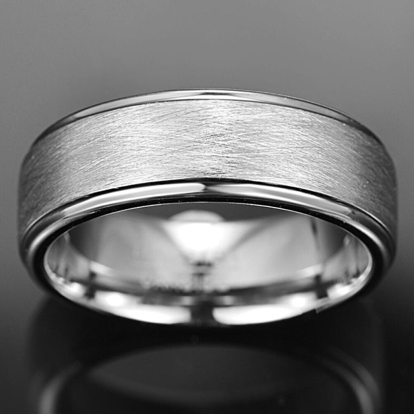 Nuncad 8 mm Tungsten Carbide Stål Färg Lassa Ring Herr Dam Mode Bröllop Smycken 12