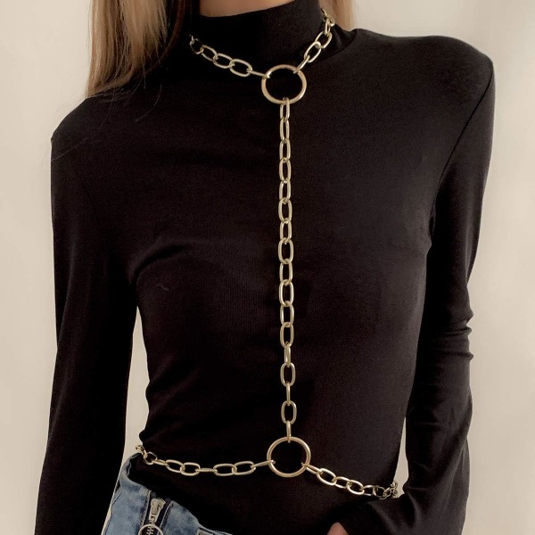 Punk Body Sele til Kvinder Sexet BH Body Chain Statement