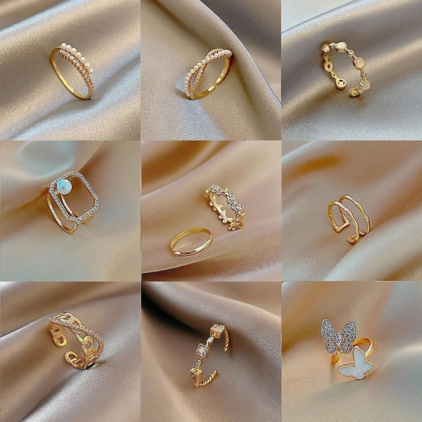 Fingerringe Elegant Enkelhed Stabelbare Ringe Modesmykker Knuckle Ringe Til Kvinder 18