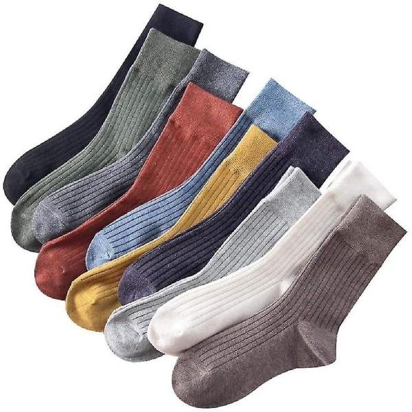 Socks 10 Pairs Pure Color Cotton Women's Socks Size 34-40 Comfortable