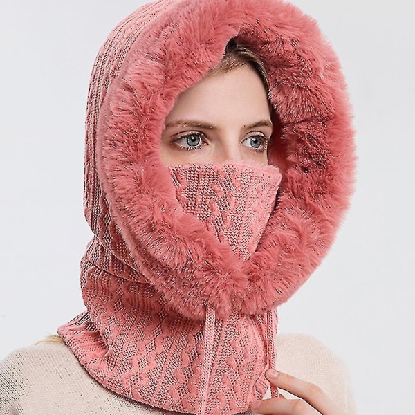 Vinter Outdoor Riding Hodeplagg Kaldtikker Ski Cap Varm Skjerf Mask Helt stykke Gray