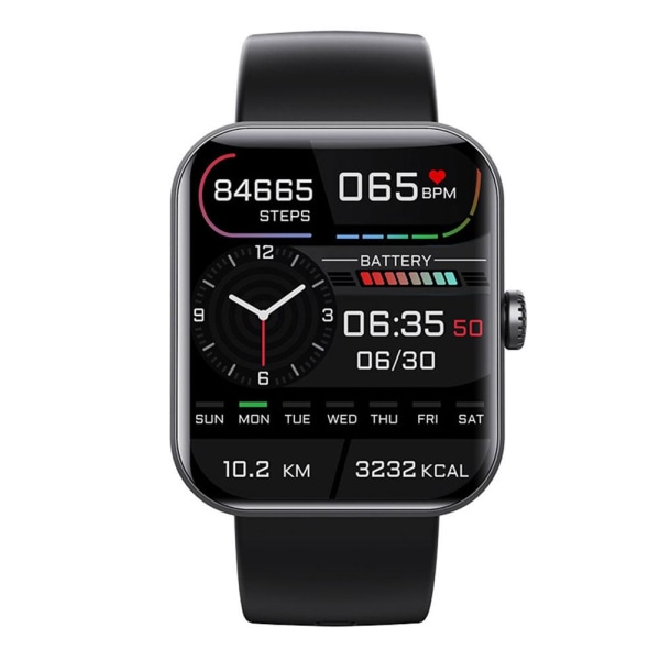 F57L Smart Watch Kropstemperatur Puls Blod Oxygen Information black F57L