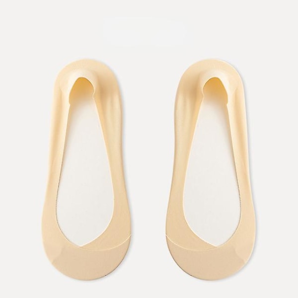 5 par/parti sokker til damer Bomuld skridsikker silikone sommer usynlig No Show Low Cut Kort Tynde Åndbar Sko Sort Hvid-5 Par,eur 35-40 Skin 5 Pairs Uniform code