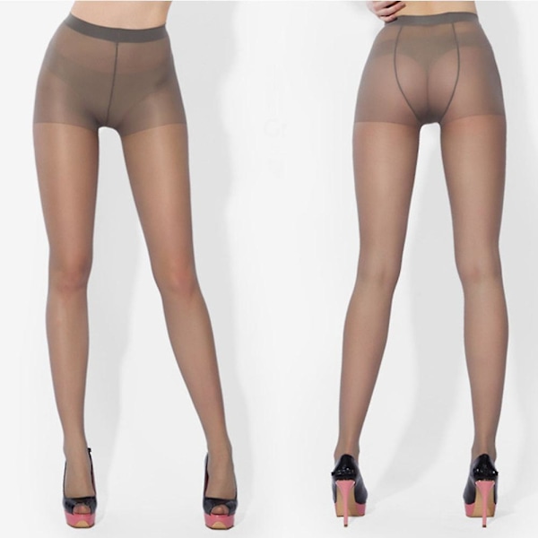 Vår Kvinnor Tunna Strumpbyxor Footed Tights Enfärgad Stretchiga långa strumpor Stad Grey