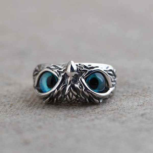 Demon Eye Owl Ring Retro Open Justerbar Owl Ring