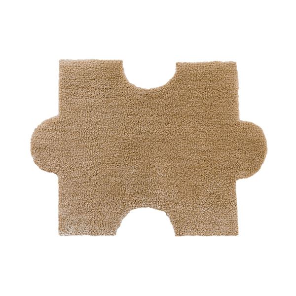 Modern enkel full-cover skarvning vardagsrumsmatta hushåll flockning sovrum säng filt Light Brown 49*66cm