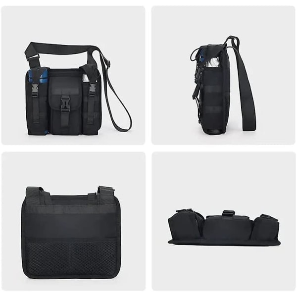 Resväska för medelålders och äldre utomhus, Tactical Messenger Bag, Casual Sports Outdoor Herraxelväska Grey