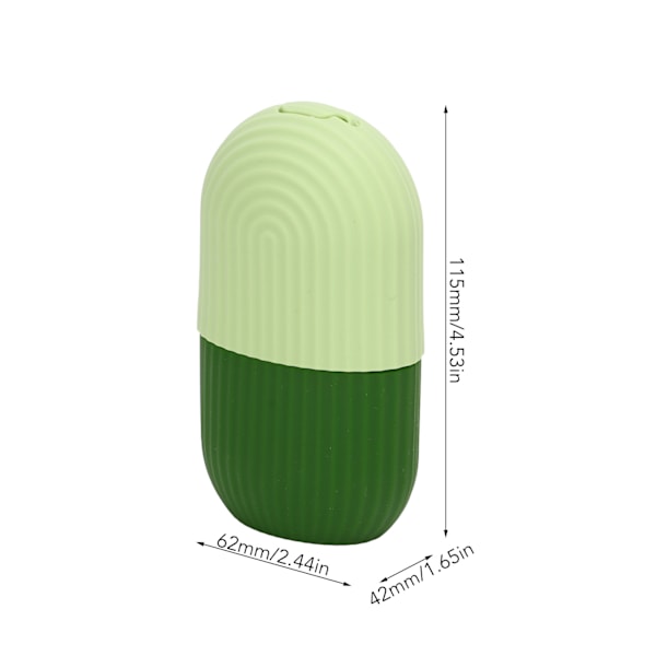 Isansiktsrulle Kald Isform Holder Silikon Gjenbrukbar for Ansikts skjønnhet DIY Ansiktspleie Grønnstripete Green