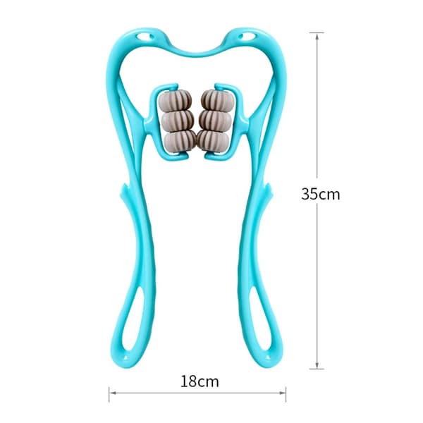 Neck Massager Therapy Neck and Shoulder Point Roller BLÅ blue