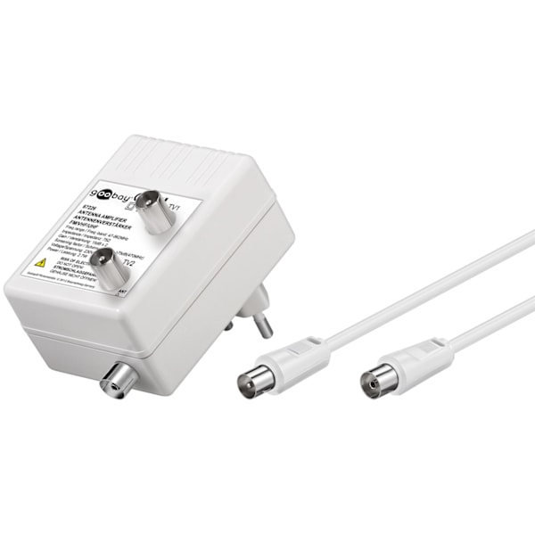 Antenneforsterker for to enheter 15 dB (DVB-T, DVB-T2, DVB-C)