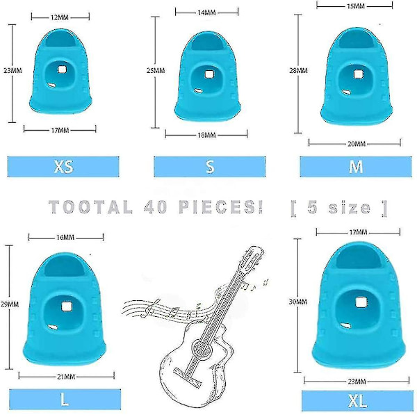 Silikon gitarr fingerskydd, gitarr fingertopp, finger cap