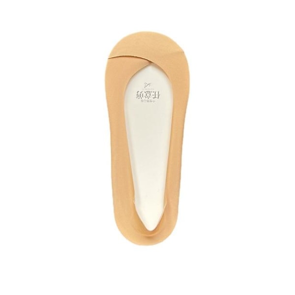 5 par/parti sokker til damer Bomuld skridsikker silikone sommer usynlig No Show Low Cut Kort Tynde Åndbar Sko Sort Hvid-5 Par,eur 35-40 khaki 5 Pairs Uniform code