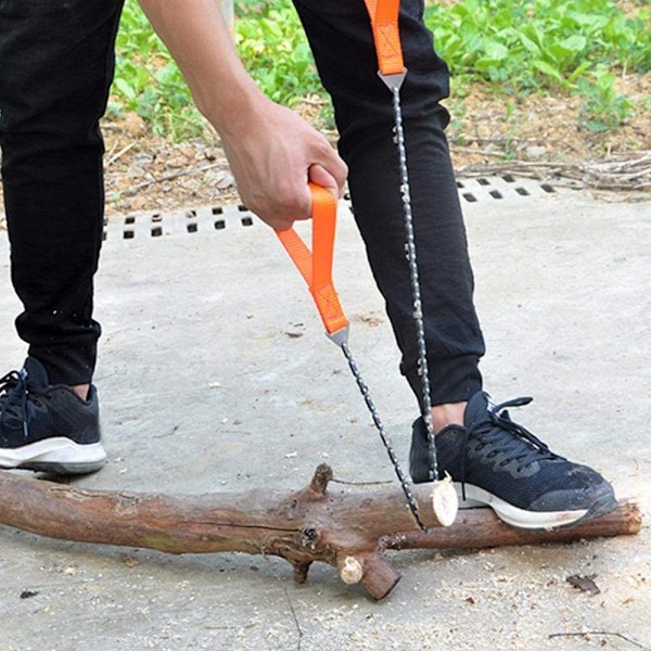 Käsikäyttöinen ketjusaha taskukoossa Oranssi