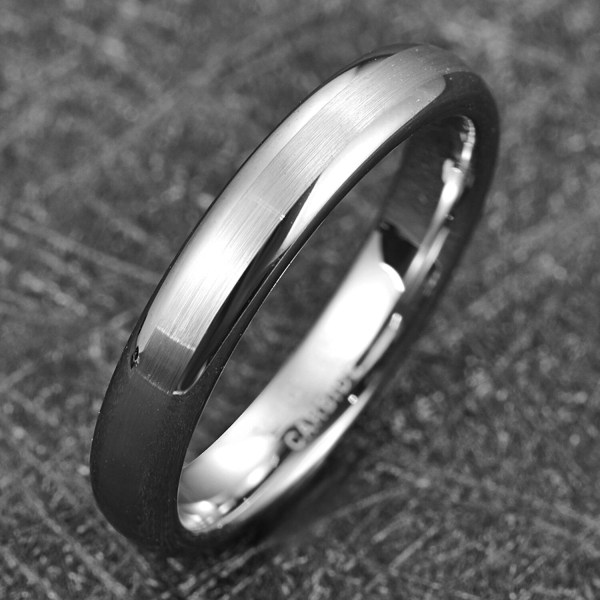 Nuncad 4 mm Tungsten Carbide Stål Färg Lassa Polerad Ring Herr Dam Mode Bröllopssmycken 6